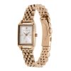 21mm Rectangle White & Carnation Gold Bracelet Watch - Image 2
