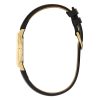 28mm Bee Ultra Slim Gold & Black Leather Strap Watch - Image 4