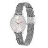 28mm Bee Ultra Slim Metallic White & Silver Mesh Watch - Image 2