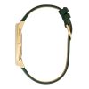 40mm Faux Malachite, Gold & Green Leather Strap Watch - Image 4