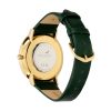 40mm Faux Malachite, Gold & Green Leather Strap Watch - Image 5