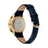 35mm Nova Slim Gold & Sapphire Blue Leather Strap Watch - Image 5