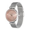 36mm Minima Bee T-Bar Blush & Silver Mesh Watch - Image 2