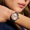 36mm Minima Bee T-Bar Blush & Silver Mesh Watch - Image 3