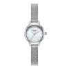 23mm Mini White & Silver Mesh Watch