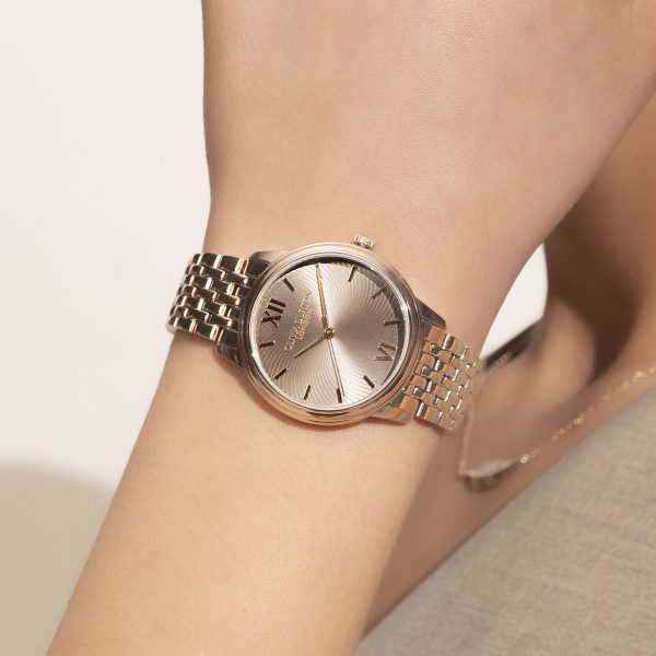 32mm Swirl Mushroom & Rose Gold Bracelet Watch - Image 3