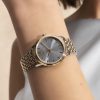 32mm Swirl Chalk Blue & Two Tone Bracelet Watch - Image 3