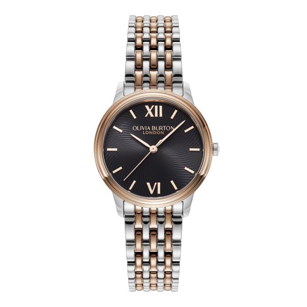 32mm Swirl Black & Two Tone Bracelet Watch
