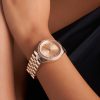 34mm Bejewelled Rose Gold Bracelet Watch - Image 3