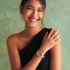 34mm Bejewelled Rose Gold Bracelet Watch - Image 6