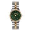 34mm Bejewelled Forest Green & Two Tone Bracelet Watch