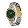 34mm Bejewelled Forest Green & Two Tone Bracelet Watch - Image 2