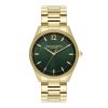 38mm Radiate Forest Green & Gold Bracelet Watch