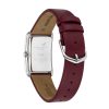 23mm Grove Silver & Cranberry Leather Strap Watch - Image 5