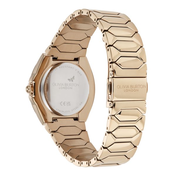 34mm Lustre Carnation & Rose Gold Bracelet Watch - Image 5