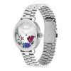 36mm Vintage Floral Silver Bracelet Watch - Image 2