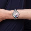 36mm Vintage Floral Silver Bracelet Watch - Image 3