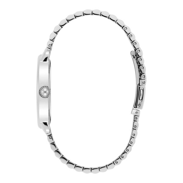 36mm Vintage Floral Silver Bracelet Watch - Image 4