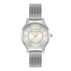 30mm Wonderlust White & Silver Mesh Watch