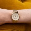 30mm Wonderlust Ivory & Gold Mesh Watch - Image 3