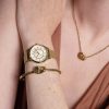 30mm Wonderlust Ivory & Gold Mesh Watch - Image 6