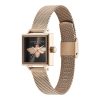 23mm Lucky Bee Black & Rose Gold Mesh Watch - Image 2