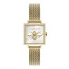 23mm Lucky Bee White & Gold Mesh Watch