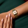 23mm Lucky Bee White & Gold Mesh Watch - Image 3