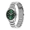 34mm Geo Forest Green & Silver Bracelet Watch - Image 2