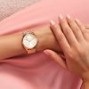 34mm Geo Ivory & Rose Gold Bracelet Watch - Image 3