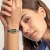 20mm Mini Grosvenor Sage Green & Silver Bracelet Watch - Image 6