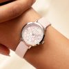 28mm Honeycomb Ultra Slim Silver & Primrose Leather Strap Watch - Image 3