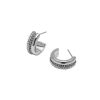 Entwine Silver Hoop Earrings - Image 4