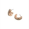 Entwine Rose Gold Hoop Earrings - Image 4