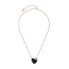 Knot Heart Gold & Black Necklace - Image 2
