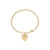 Knot Heart Gold Bracelet