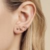 North Star & Moon Gold Stud Earrings Set - Image 3