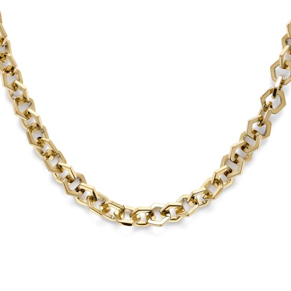 Honeycomb Gold Link Necklace