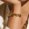 Honeycomb Gold Link Bracelet - Image 3