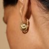 Minima Bee Gold Hoop Earrings - Image 3