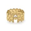 Honeycomb Gold Plated Cuff Bracelet - Image 2