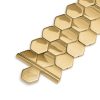 Honeycomb Gold Plated Cuff Bracelet - Image 5