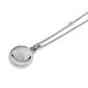 Celestial Sun Silver Tone Pendant Necklace - Image 4