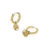 Celestial Sun Gold Plated Hoop Earrings - Image 4
