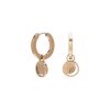 Celestial Sun Rose Gold Plated Hoop Earrings