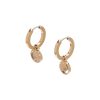 Celestial Sun Rose Gold Plated Hoop Earrings - Image 2
