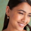 Celestial Sun Rose Gold Plated Stud Earrings - Image 3