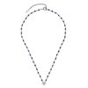 North Star Blue & Silver Tone Beaded Charm Necklace - Image 2