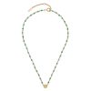 Minima Bee Green & Gold Plated Beaded Charm Necklace - Image 2