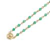 Minima Bee Green & Gold Plated Beaded Charm Necklace - Image 4